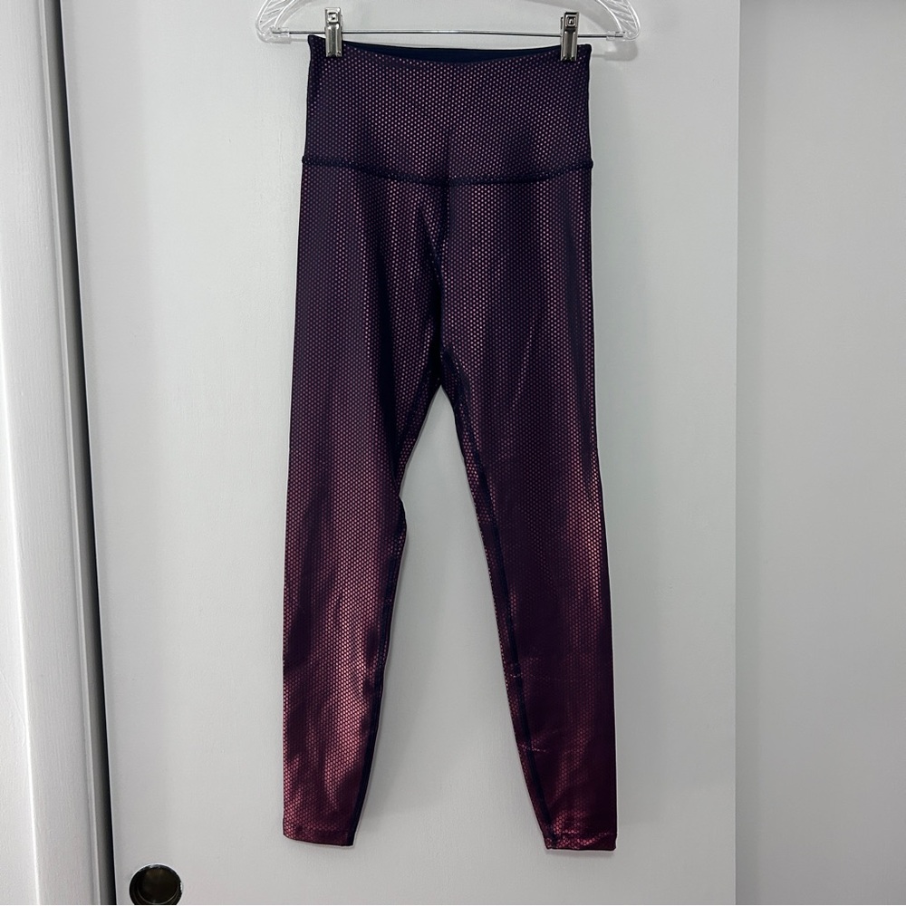 Beyond Yoga Shimmering Pink Leggings